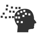Mind Compilation Raster Icon Flat Illustration Royalty Free Stock Photo