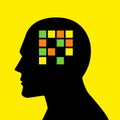 Mind concept graphic for memory loss or amnesia