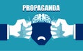 Mind control and propaganda concept.