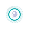 Mind, Creative, thinking, idea, brainstorming Glyph Icon. Vector isolated illustration