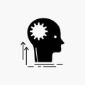 Mind, Creative, thinking, idea, brainstorming Glyph Icon. Vector isolated illustration
