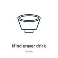Mind eraser drink outline vector icon. Thin line black mind eraser drink icon, flat vector simple element illustration from Royalty Free Stock Photo