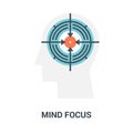 Mind focus icon concept