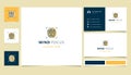 Mind focus logo design with editable slogan. Branding book and business card template.