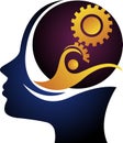 Mind gear logo Royalty Free Stock Photo