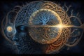 mind of god, with view of intricate and complex neural network, representing the mind in its totality