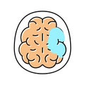 mind health problem color icon vector illustration Royalty Free Stock Photo