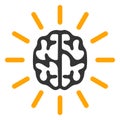 Mind Light Raster Icon Illustration Royalty Free Stock Photo