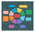 Infographic template colorful text box round diagram Royalty Free Stock Photo