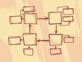 Mind mapping presentation set. Royalty Free Stock Photo