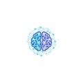 mind network brain technology logo concept Royalty Free Stock Photo