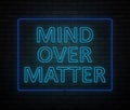 Mind over matter concept.