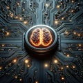 Mind Power, Circuit Board Background, Brain is a Natural CPU Royalty Free Stock Photo