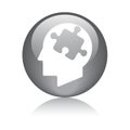 Mind puzzle piece head Royalty Free Stock Photo