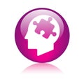 Mind puzzle piece head Royalty Free Stock Photo