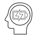 Mind Recharge Icon In Outline Style