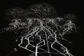 The Mind\'s Web: A Study of Brain Neuronal Pathways Connections Communication background
