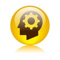 Mind setting gear icon Royalty Free Stock Photo