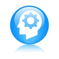 Mind setting gear icon Royalty Free Stock Photo