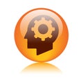 Mind setting gear icon Royalty Free Stock Photo