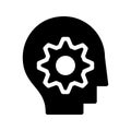 Mind setting glyph vector icon