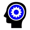 Mind Setup Icon In Flat Style