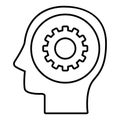 Mind Setup Icon In Outline Style