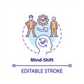 Mind shift concept icon