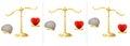 Mind Soul Balance Scale Heart Brains Weight Royalty Free Stock Photo