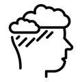 Mind storm icon, outline style Royalty Free Stock Photo