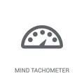 Mind tachometer icon. Trendy Mind tachometer logo concept on white background from Productivity collection Royalty Free Stock Photo