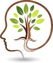 Mind tree logo Royalty Free Stock Photo