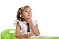 Minded smart schoolkid Royalty Free Stock Photo