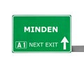 MINDEN road sign isolated on white Royalty Free Stock Photo