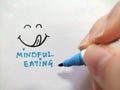 Mindful eating awareness. Mindfulness lifestyle.