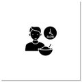 Mindful eating glyph icon