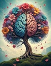 Mindful Growth: Brain Tree in Bloom