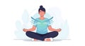 Mindful Meditation and Inner Peace Illustration Royalty Free Stock Photo