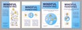 Mindful parenting blue brochure template