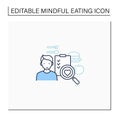 Mindful shopping list line icon Royalty Free Stock Photo