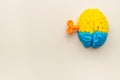 Mindfulness concept. Brain model with key as symbol of mental power