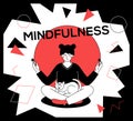 Mindfulness concept - modern flat design style illustration