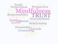 Mindfulness Counseling word cloud concept