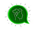 Mindfulness line icon. Psychology sign. Vector