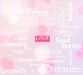 Mindfulness Love word cloud Royalty Free Stock Photo