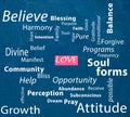 Mindfulness Love word cloud Royalty Free Stock Photo