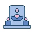 Mindfulness Meditation candle altar icon Royalty Free Stock Photo