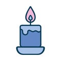 Mindfulness Meditation candle flame icon Royalty Free Stock Photo