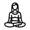 mindfulness meditation line icon vector illustration Royalty Free Stock Photo