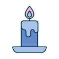 Mindfulness Meditation melting candle icon Royalty Free Stock Photo
